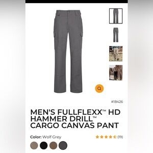 MEN'S FULLFLEXXTM HD HAMMER DRILLTM CARGO CANVAS PANT‎ by Noble Outfitters 30x30